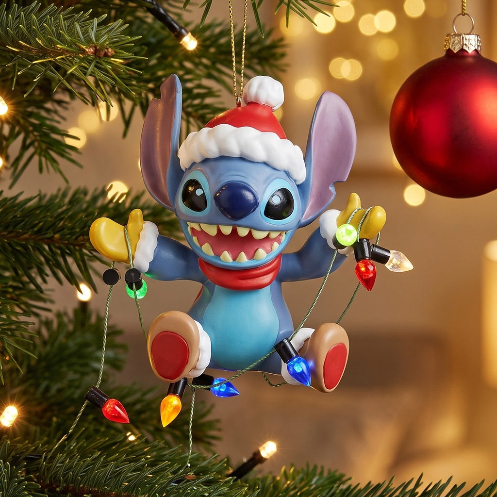 Immagine del prodotto Decorazione per albero di Natale di Stitch con lucine - Lilo & Stitch