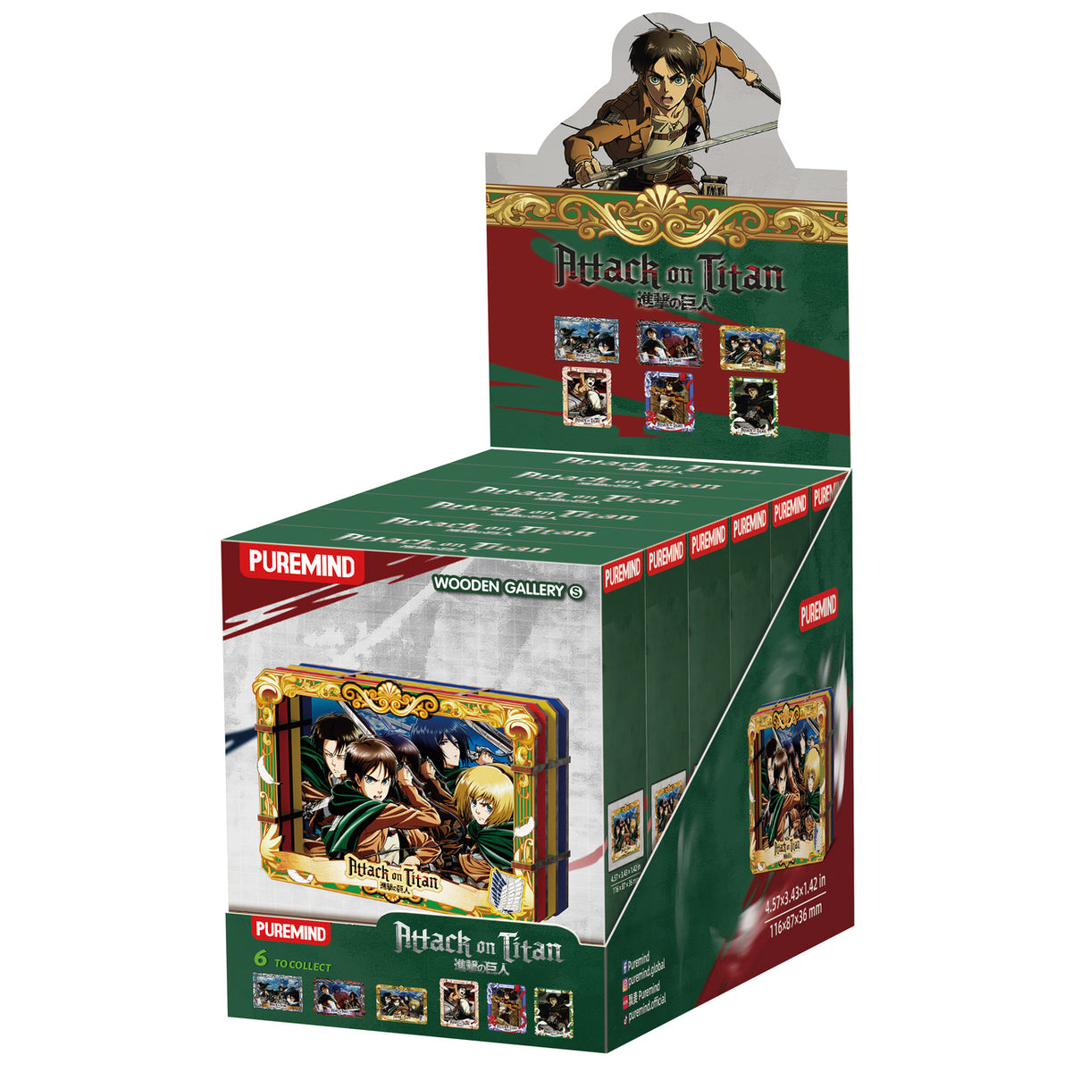 Immagine del prodotto Attack on Titan - Showdown Scenes Wooden Gallery 3D Mystery Quadro in legno Display da 6